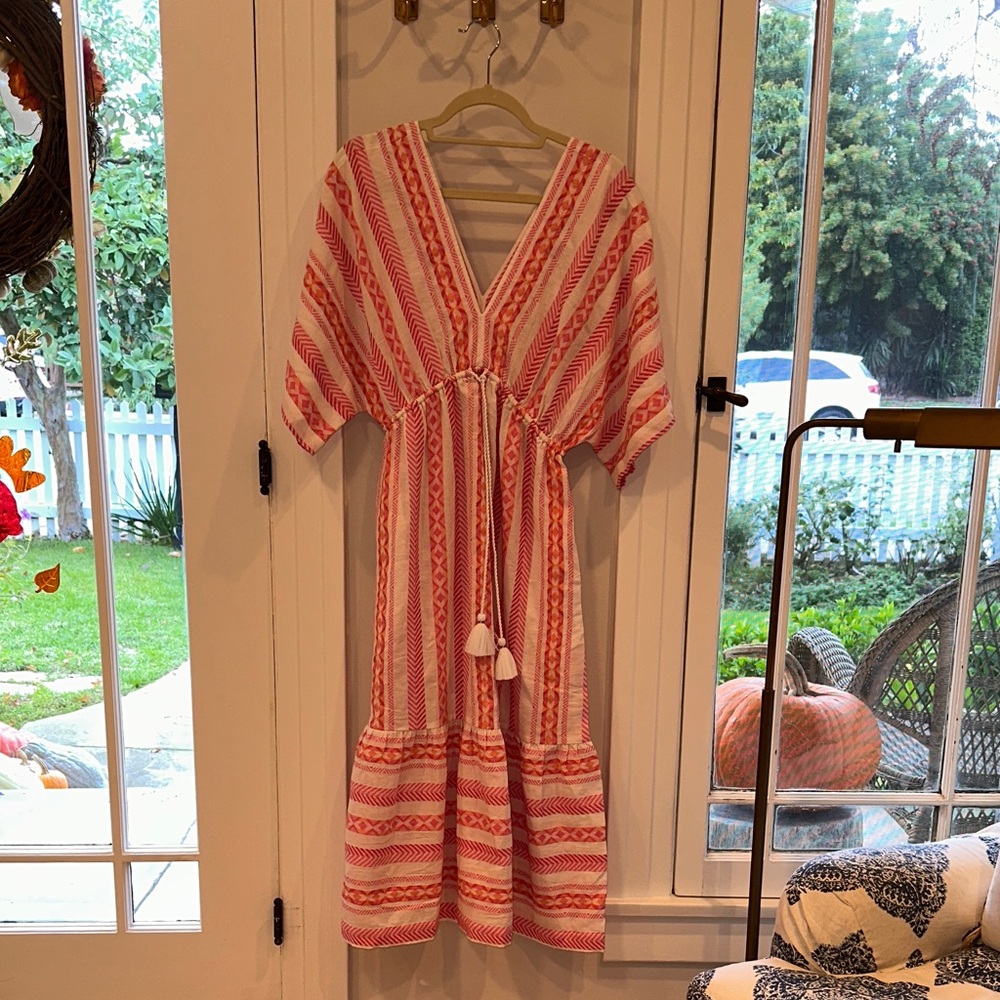 TOMMY BAHAMA Cotton Jaquard Midi Sundress (XS) NWT